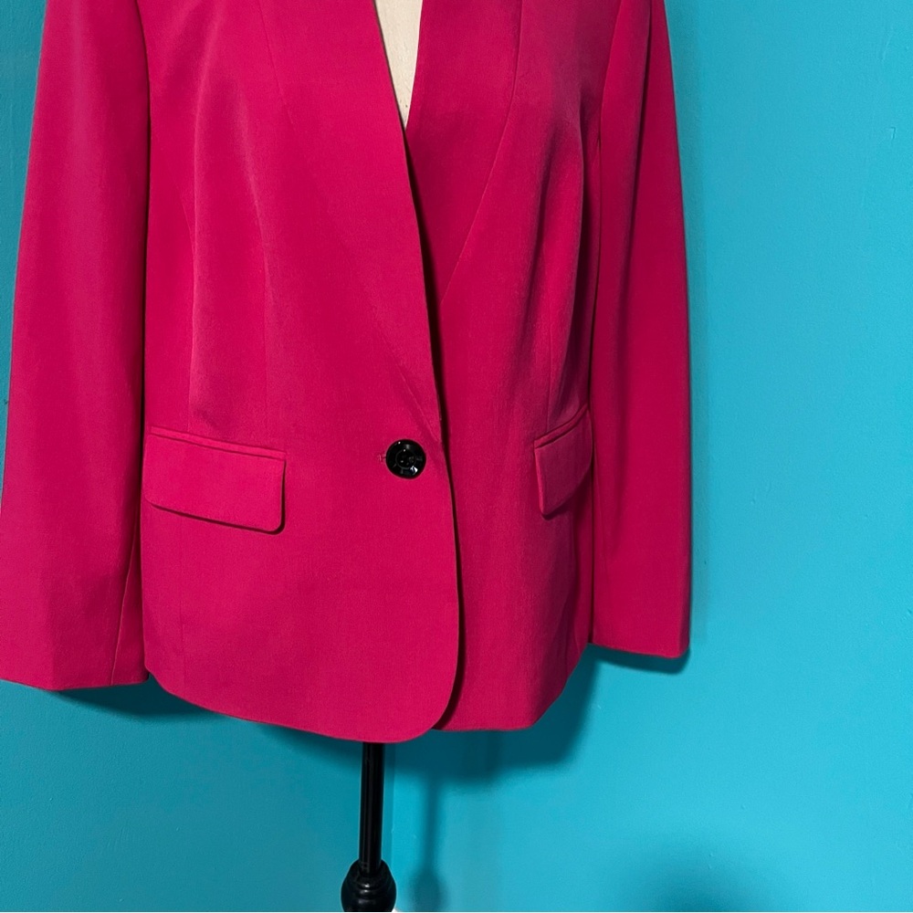 Jones Studio Separates 14w Solid Pink One Button … - image 3